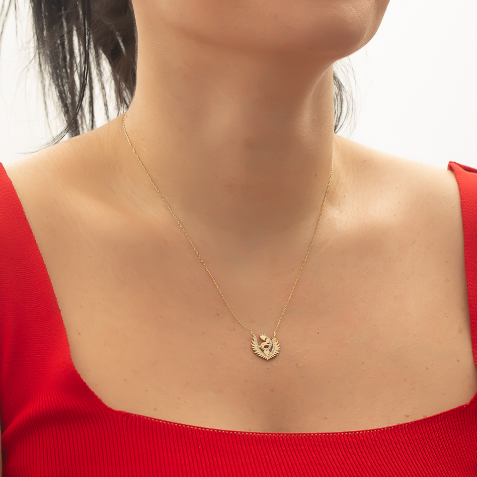 Altın Anne Çocuk Kolye B924534
