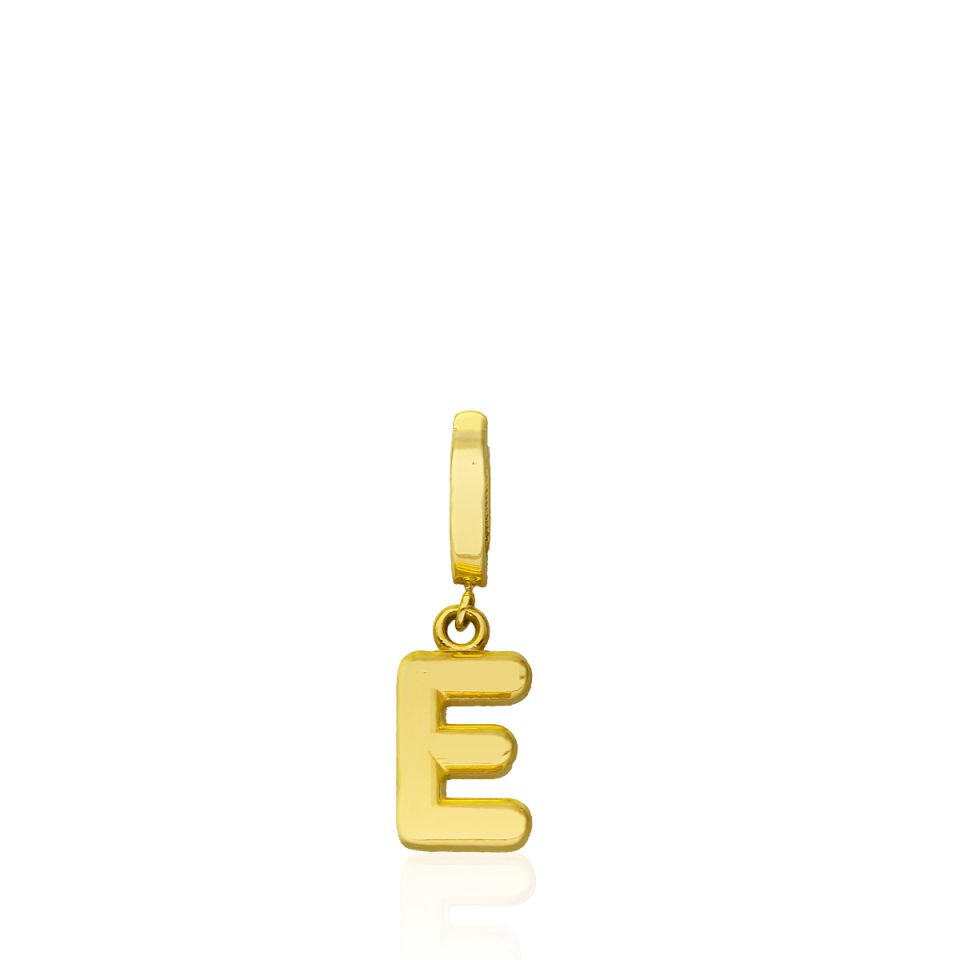 Altın E Harfi Charm